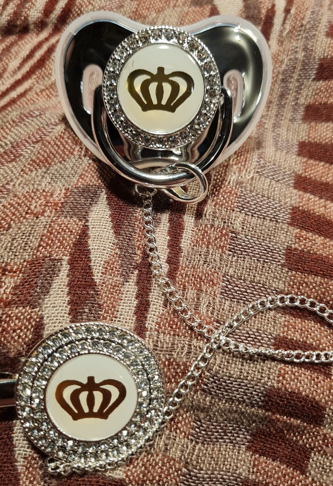 Silver studded customizable pacifier